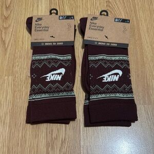 Nike Brown Casual Crew Socks 2 Packs